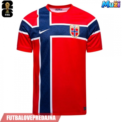 Lacne Muži Futbalové dres Nórsko MS 2026 Krátky Rukáv - Domáci